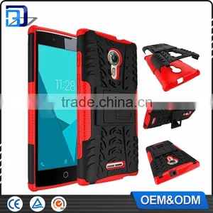 China Mobile Accessories TPU + PC Hard Back Cover Hybrid Case For Alcatel One Touch Flash 2 Armor Kickstand Case thumbnail-1