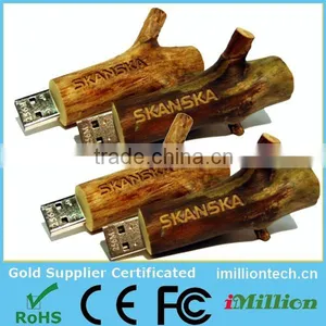 Trees Removed USB Flash Drive Wooden Twig USB Drive Wooden USB Flash Memory 2GB thumbnail-1
