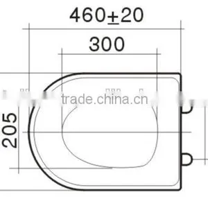 D Shape UF Toilet Seat thumbnail-6