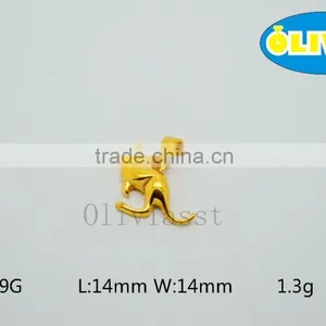 Olivia 2016 New Fashion Modern 316 Stainless Steel Cast Metal Lovely Rabbit Pendant thumbnail-3