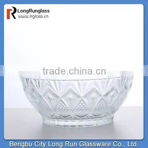 Longrun Fashional Over-sized Cover Carved Round Bottom Glass Bowl 2015 Novelties thumbnail-1