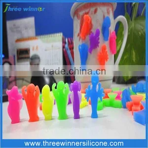 Suction Cup Wine Glass Marker Silicone Promotional Wine Markers thumbnail-5