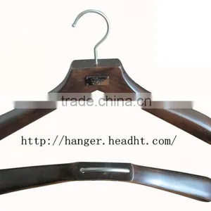 The HEAD Washed Finishing Walnut 450x45mm Wooden Coat Hanger Suit Hanger thumbnail-1