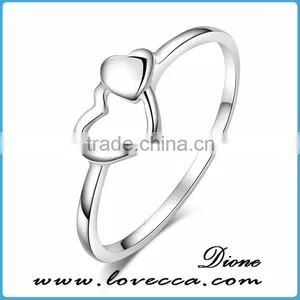 925 Sterling Wedding Ring Wholesale Silver Heart Band Jewelry for Women thumbnail-1