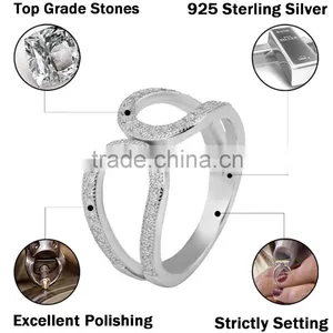 925 Sterling Silver Pave Prong Ring Setting Without Stones thumbnail-2