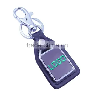 High Quality 3D Metal Leather Car Logo Keychain thumbnail-1