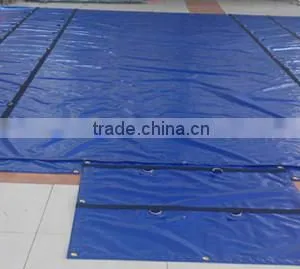 Heavy Duty PVC Lumber Tarp 6' Drop 27'x20' - 3 Rows of D-Rings thumbnail-3