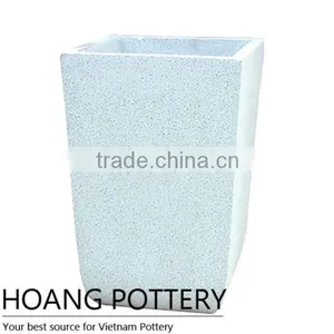 White Cement Planter Outdoor and Indoor From Vietnam thumbnail-1