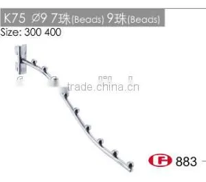 K75 Popular Hanging Chrome Metal Slot Channel Waterfall Display Hook thumbnail-2