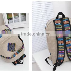 Dye Printed Cute Canvas Backpack thumbnail-3