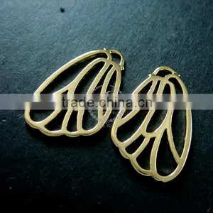 16x26mm 14K Light Gold Plated Filigree Butterfly Wing DIY Pendant Charm 1850188 thumbnail-2