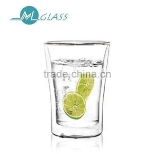 250ml High Borosilicate Double Wall Glass Coffee/tea/beer Cups N6058 thumbnail-1