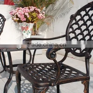 New Design Patio Furniture Cast Aluminum Bistro Table Set Outdoor Furniture thumbnail-4