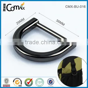 Smooth Gunmetal Backpack Ring Black Alloy Bulk Metal D Ring thumbnail-1
