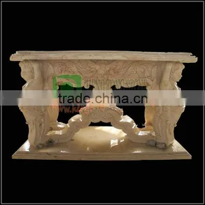 Marble Dining Table With Statue Carved Legs thumbnail-1