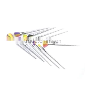2017 New Unicorn Thread Makeup Brushes Professional Make Up Brushes Fiber Brush Set Makeup Tools Eyebrow Eyeliner Powder Brushes thumbnail-3