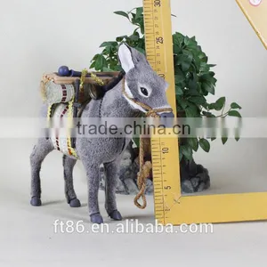 Artificial Furry Craft Made Goat Fur Walking Donkey Garden Decor thumbnail-6