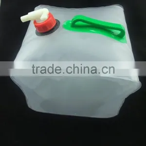 Environmental Plastic Folded Water Bag/kettle for Travel Portable Folding Bucket for Outdoors Picnic Accordion Water Bag thumbnail-1