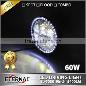 9in 60W High Power Round Transportation Equipment Vehicles Led Driving Headlight Car Automotive Led Working Light thumbnail-2