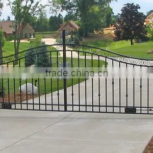 Aluminum/ Luxury Wrought Iron Garden Door Outdoor/courtyard Gate Iron Craft Main Gate Double Security Gates thumbnail-4