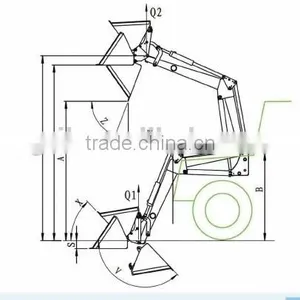 New Design Hydraulic Operating Good Quality Tractor Use Back Hoe Digger Excavator With Swing 180 Degree thumbnail-6