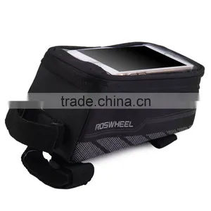 Roswheel Bicycle Mobile Phone Pouch Storage Bag 5.2/5.7inch Touch Screen Frame Front Tube Bicycle Bags thumbnail-4