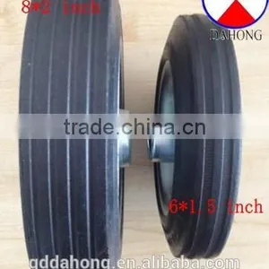 8*2inch,6*1.5inch Rubber Wheel With Ball Bearing thumbnail-2