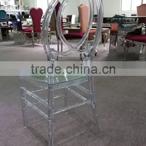 Fashion Design Polypropylene Plastic Chair Crystal Wedding Chair thumbnail-1
