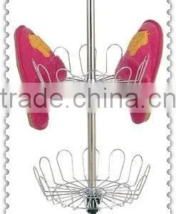 New Design Iron Wire Chrome Plating Wheel Shoe Rack thumbnail-1