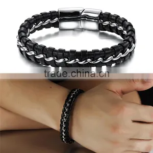 Mens Leather Bracelet Fashion Bracelets 2017 Real Cow Leather Bracelet thumbnail-6