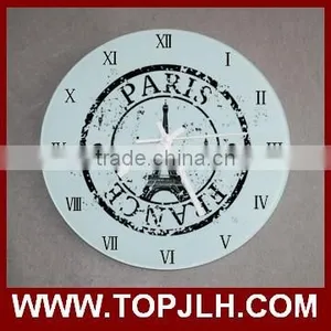DIY Fancy Design Glass Digital Sublimation Wall Clock for Sale thumbnail-6