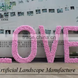 LOVE Style Artificial Flower Wall,rose Flower Wall for Wedding thumbnail-1