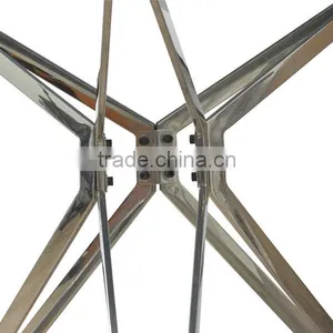KD Package Stainless Steel Metal Base Glass Top Coffee Table thumbnail-4