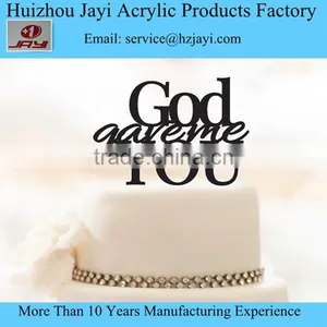 Chinese Wedding Cake Topper - God Gave Me You - Acrylic Cake Topper thumbnail-1