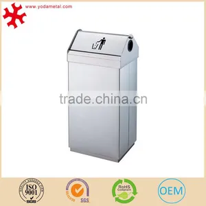Outdoor Street Metal Stainless Steel 660 Liter Push Garbage Bin thumbnail-1