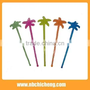 8 Pcs Plastic Colorful Swizzle Sticks thumbnail-1