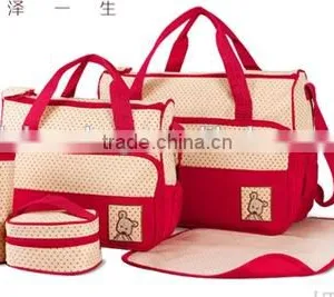 Wholesale Durable 5pc Set Baby Diaper Bag With Polyester thumbnail-1