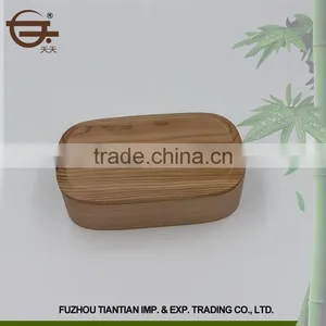 Natual Handmade Wood Wholesale Compartment Bento Box thumbnail-3