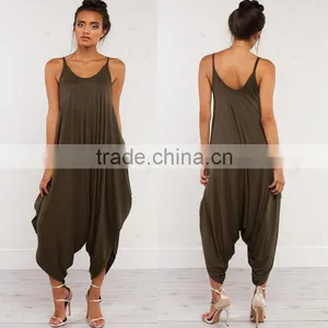 Women Apparel Suppliers Women Loose Fit Harem Tank Romper Round Neck One Piece Spaghetti Strap Jumpsuit Wholesale thumbnail-1