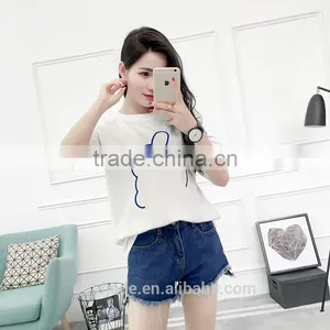 Women's Short Sleeve Letter Print T Shirts Custom Printing T Shirts thumbnail-4