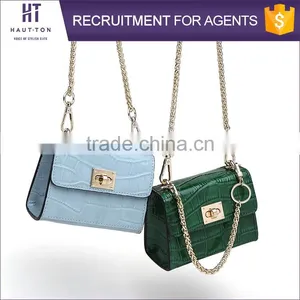Professional Women's Mini Hard Chain Messenger Bags High Quality Casual Ladies Genuine Split Cow Leather Sling Shoulder Bags thumbnail-1