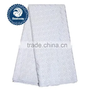 Simple Fashionable Wholesale Cotton African Lace Fabrics Latest Design African Swiss Voile Lace Fabric SL0425 thumbnail-2