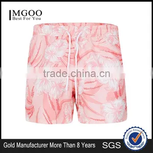 MGOO High Quality Custom Above Knee Custom Print Low MOQ Beachshorts Your Own Logos And Tags 100% Polyester Mens Shorts thumbnail-1
