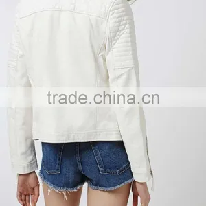Wholesale Cheap Girl PU Leather Moto Jacket thumbnail-3