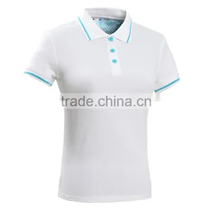 Hot Sale Custom New Design Collar Blank Plain Polo T Shirts For Women thumbnail-5
