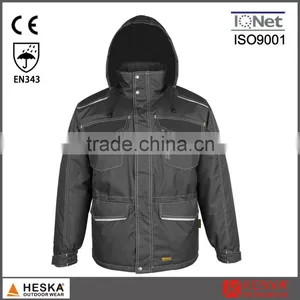 Winter Blue Workwear Mens Padded Working Parka Jacket With Oxford EN343 thumbnail-2