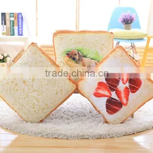 Cushion Pillow Soft Cat Bed Toast Butter Egg Funny Sponge Cushion thumbnail-5