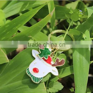 Charm Christmas Gift Box Deer Keychain Keyring Enamel Key Chain Pendant thumbnail-6