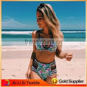 2017 Sexy Floral Printed Bandage Swimwear Sexy Bikini Women thumbnail-1