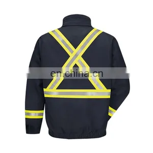 Nomex IIIA Aramid Flame Retardant High Visibility Winter Jacket Workwear Uniforms With Reflective Tapes thumbnail-2